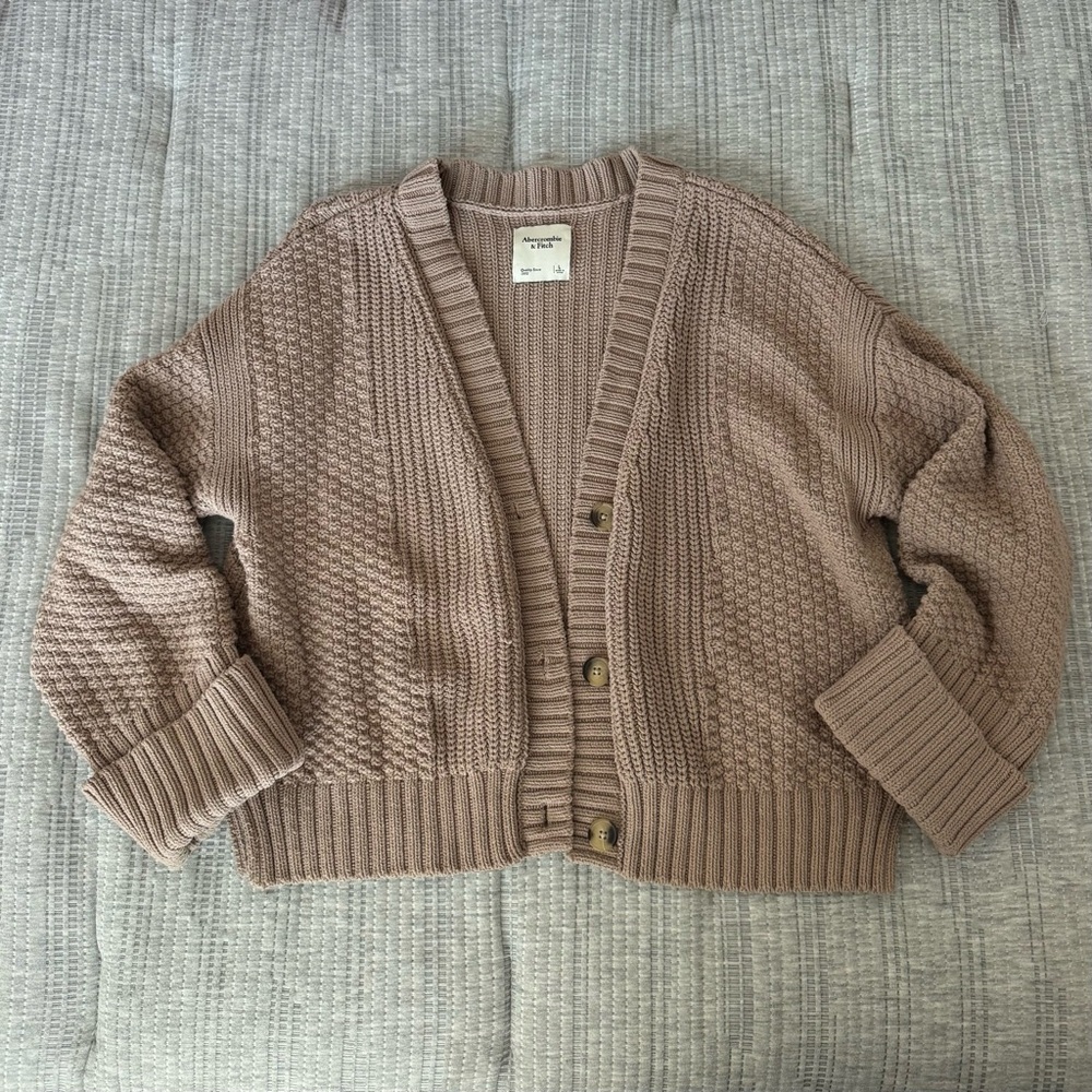Abercrombie & Fitch Women's Tan Cardigan Sweater